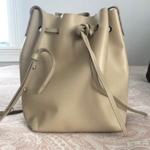 Mansur Gabriel Mini Bucket  Bag. Leather.
